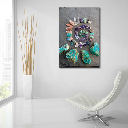 Epic Art 'Reiki Energy Crystal Spiral' by Elena Ray, Acrylic Glass Wall Art,24x36