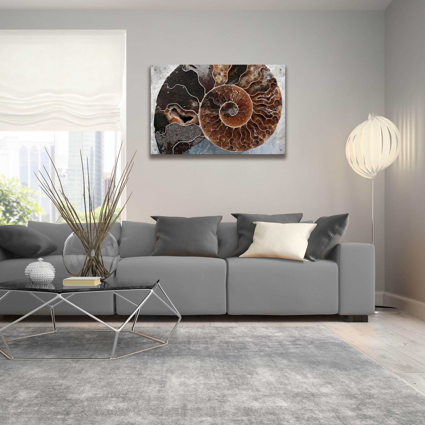 Epic Art 'Ammonite Spiral' by Elena Ray, Acrylic Glass Wall Art,36x24