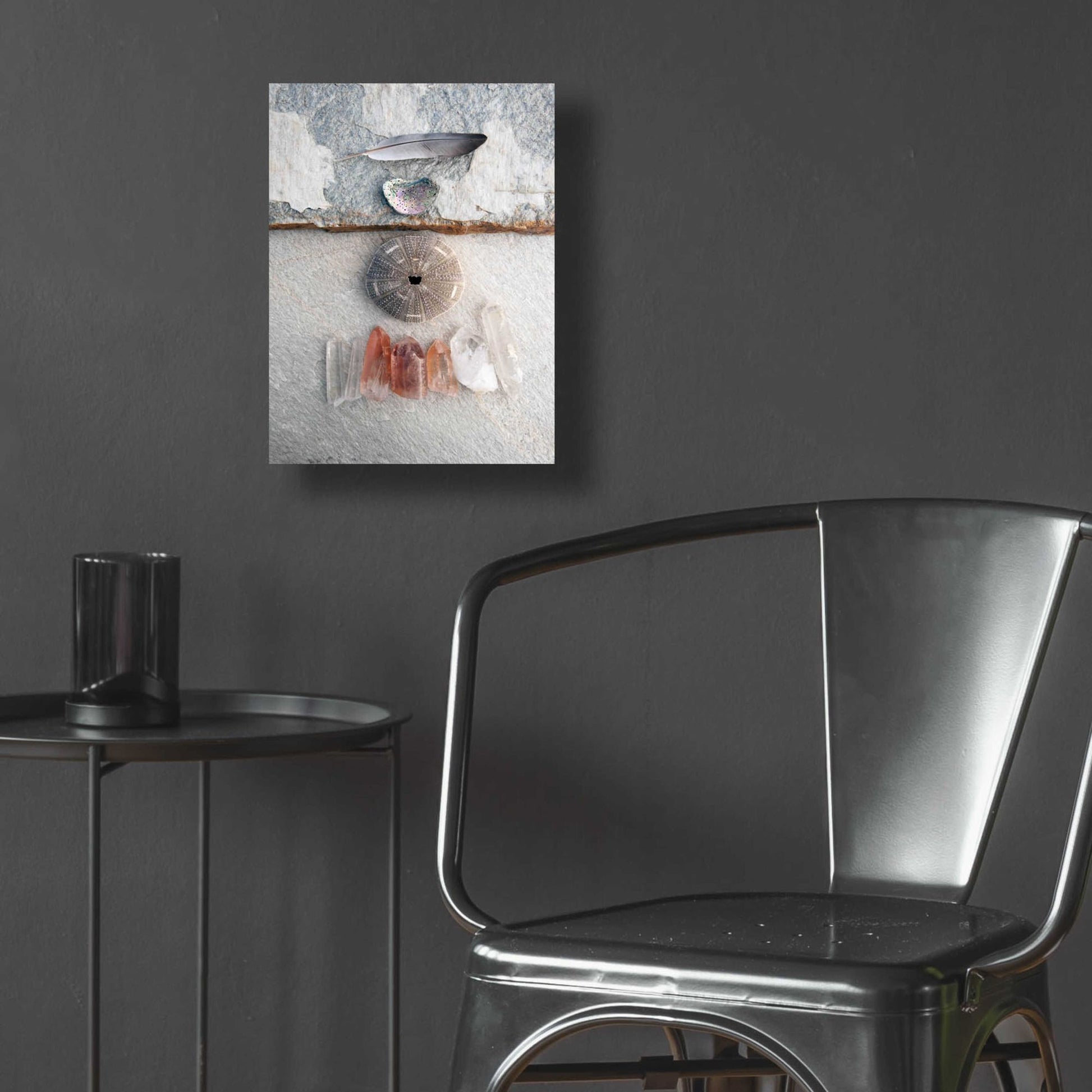 Epic Art 'Feather Ocean Earth Meditation' by Elena Ray, Acrylic Glass Wall Art,12x16