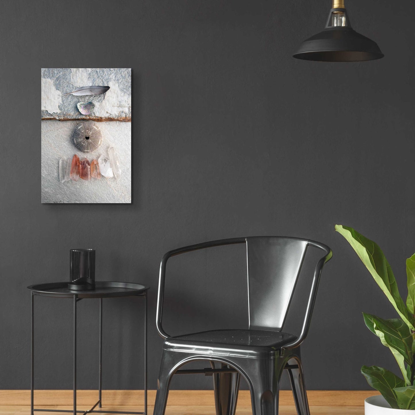 Epic Art 'Feather Ocean Earth Meditation' by Elena Ray, Acrylic Glass Wall Art,16x24