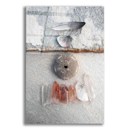 Epic Art 'Feather Ocean Earth Meditation' by Elena Ray, Acrylic Glass Wall Art