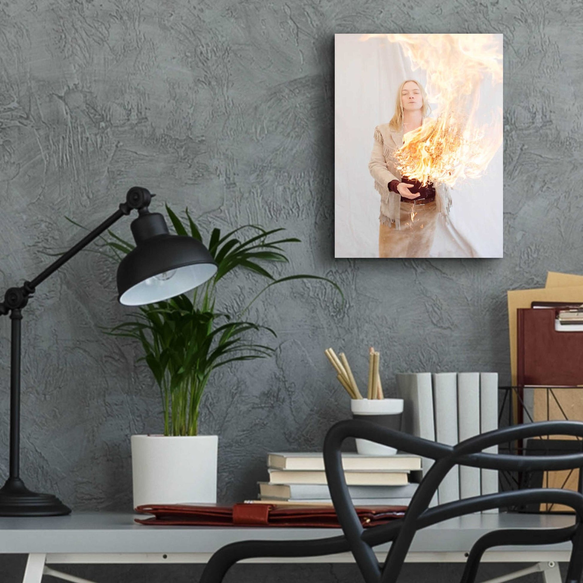 Epic Art 'The Presence of Fire' by Elena Ray, Acrylic Glass Wall Art,12x16