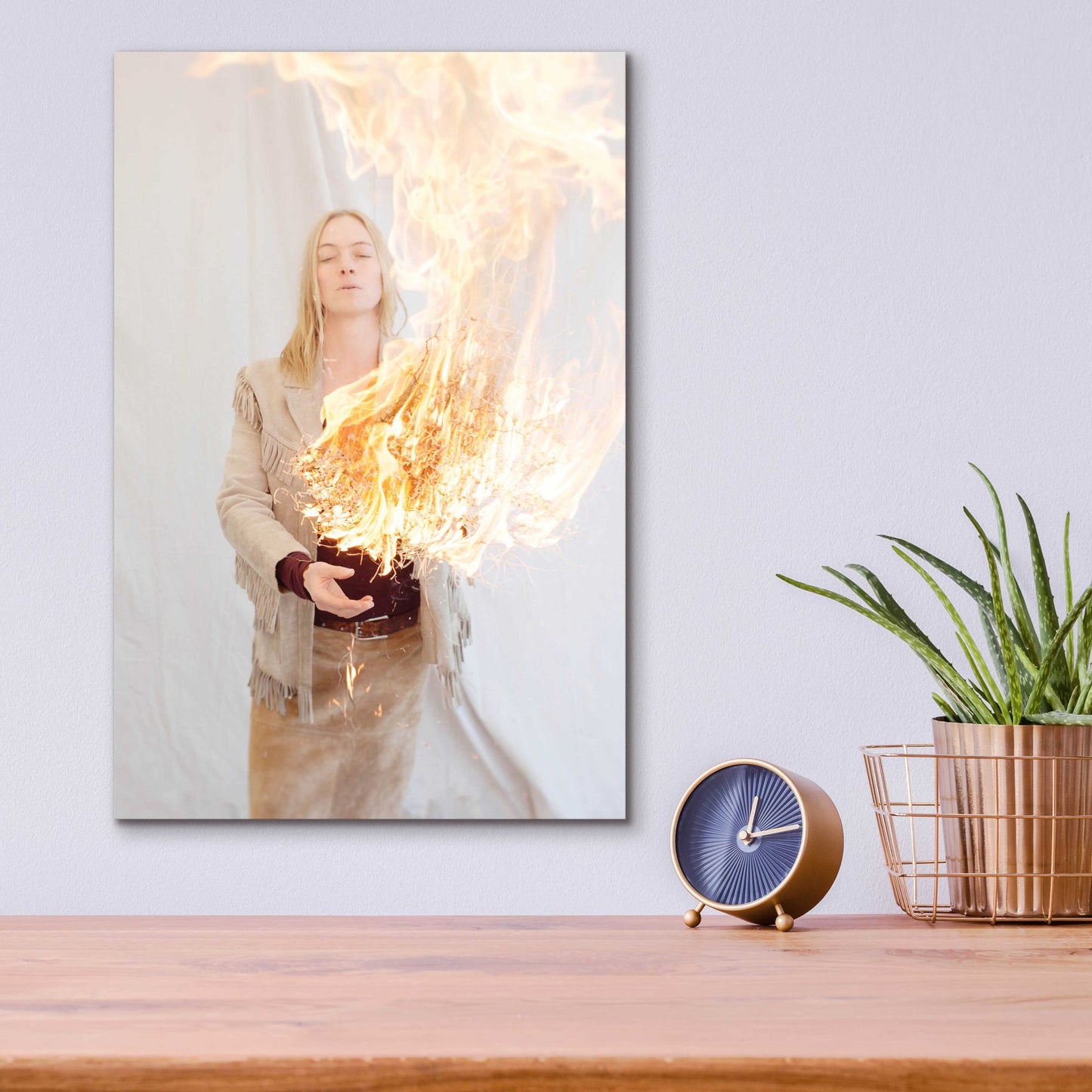 Epic Art 'The Presence of Fire' by Elena Ray, Acrylic Glass Wall Art,12x16