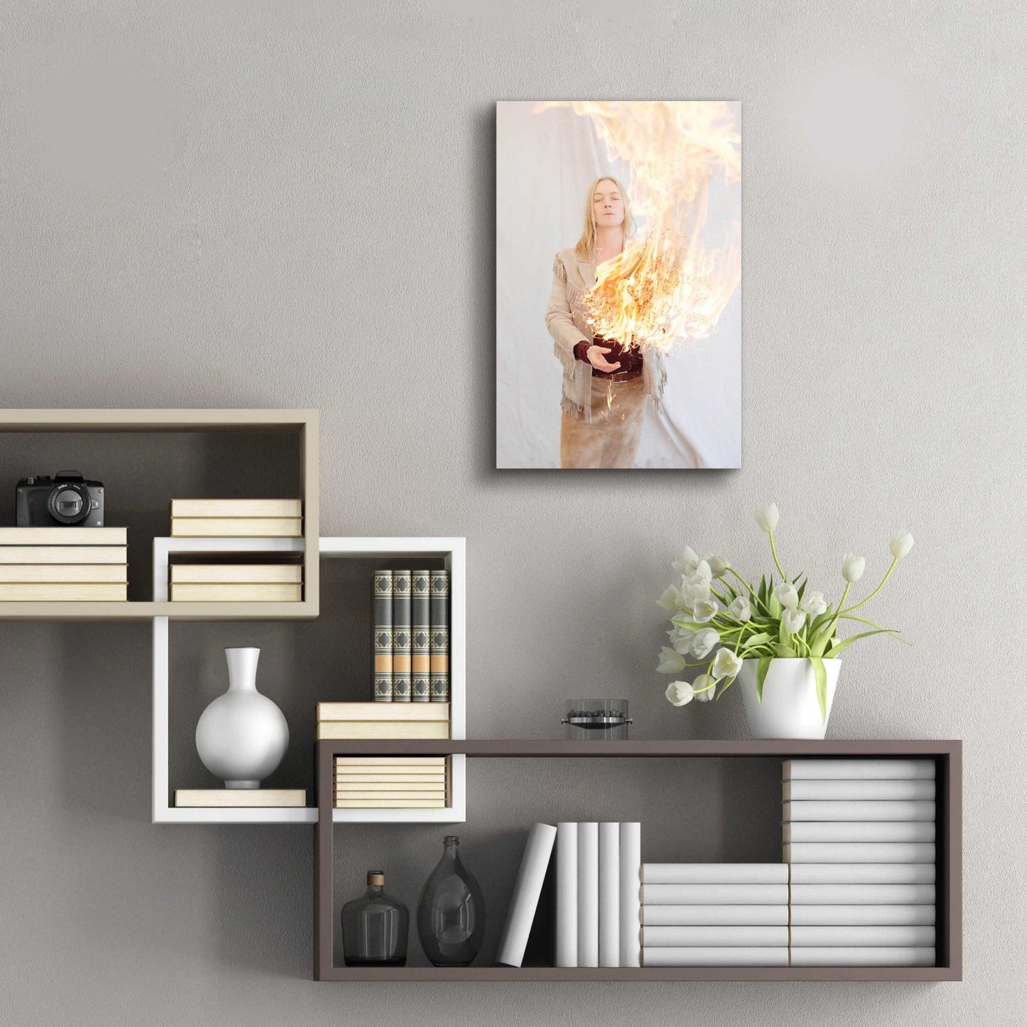 Epic Art 'The Presence of Fire' by Elena Ray, Acrylic Glass Wall Art,16x24