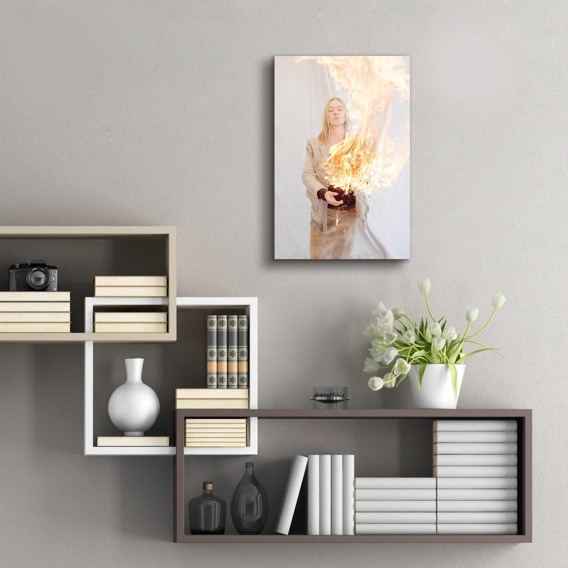 Epic Art 'The Presence of Fire' by Elena Ray, Acrylic Glass Wall Art,16x24