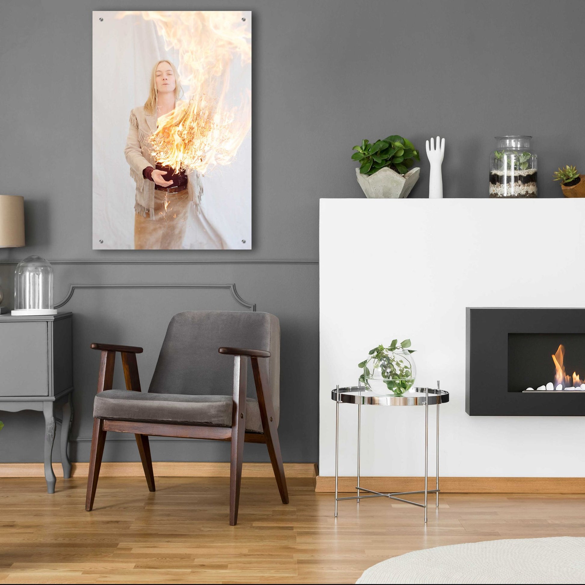 Epic Art 'The Presence of Fire' by Elena Ray, Acrylic Glass Wall Art,24x36