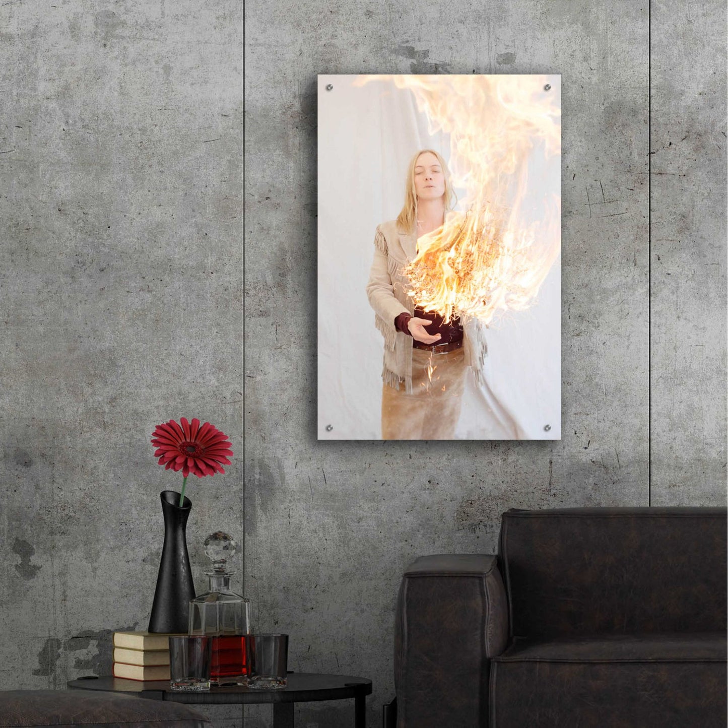 Epic Art 'The Presence of Fire' by Elena Ray, Acrylic Glass Wall Art,24x36