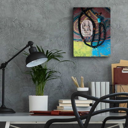 Epic Art 'Mala Beads Yogi' by Elena Ray, Acrylic Glass Wall Art,12x16