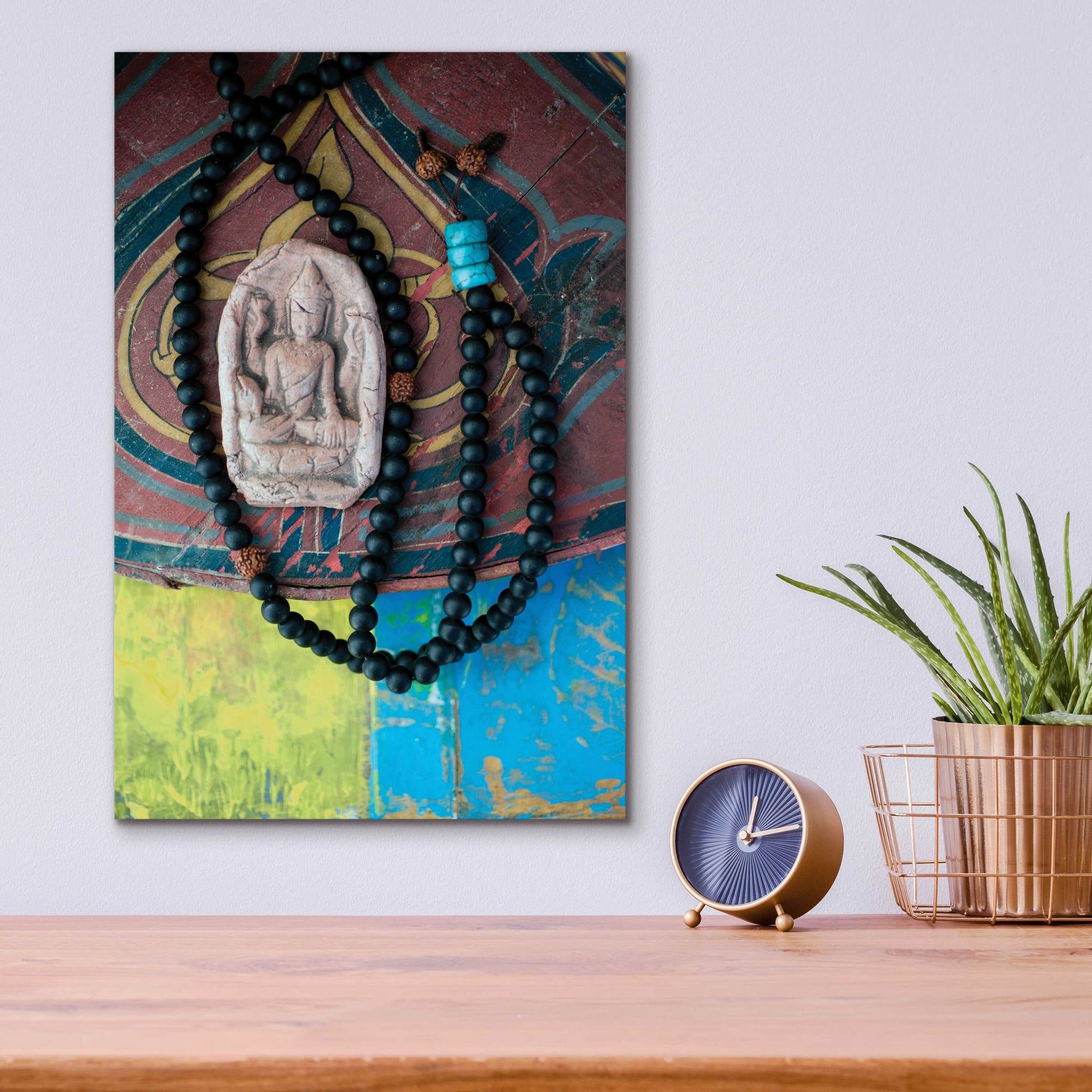 Epic Art 'Mala Beads Yogi' by Elena Ray, Acrylic Glass Wall Art,12x16