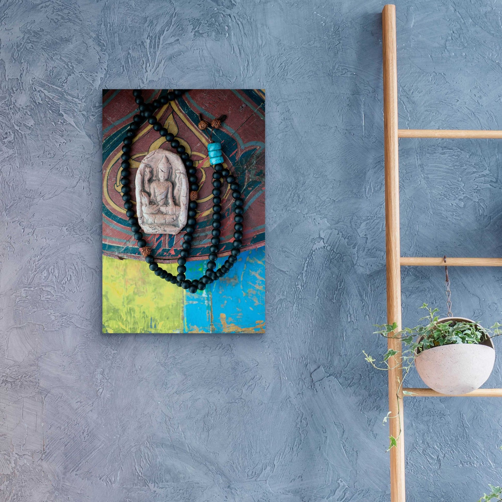 Epic Art 'Mala Beads Yogi' by Elena Ray, Acrylic Glass Wall Art,16x24