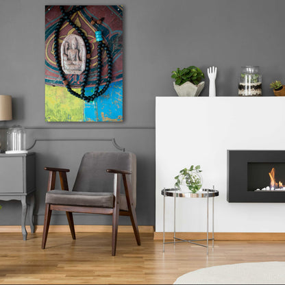 Epic Art 'Mala Beads Yogi' by Elena Ray, Acrylic Glass Wall Art,24x36