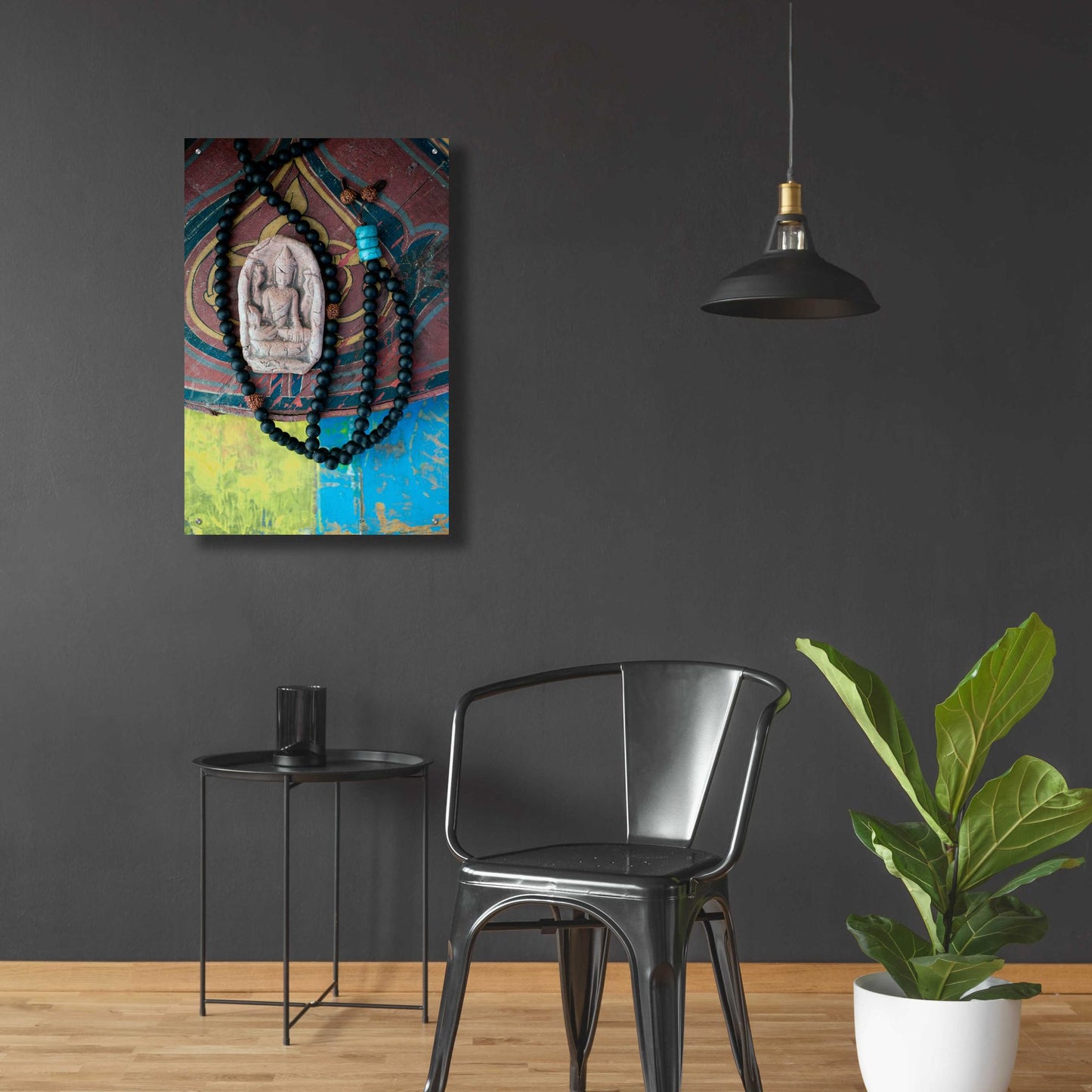 Epic Art 'Mala Beads Yogi' by Elena Ray, Acrylic Glass Wall Art,24x36