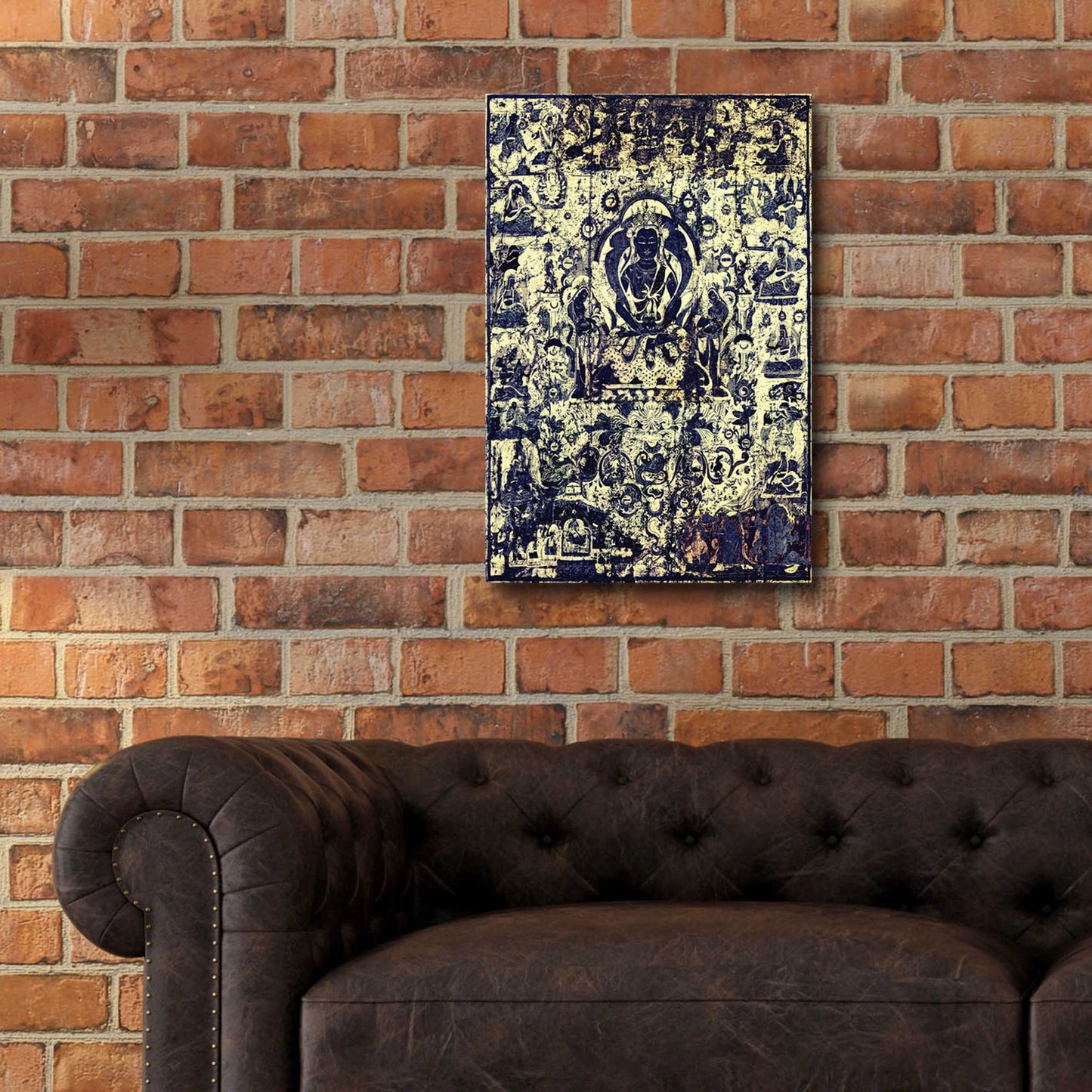 Epic Art 'Buddha Grunge Mandala Remix' by Elena Ray, Acrylic Glass Wall Art,16x24