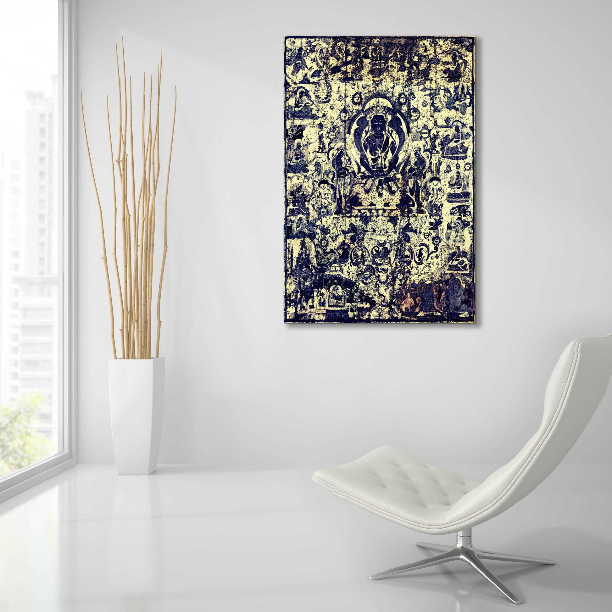 Epic Art 'Buddha Grunge Mandala Remix' by Elena Ray, Acrylic Glass Wall Art,24x36