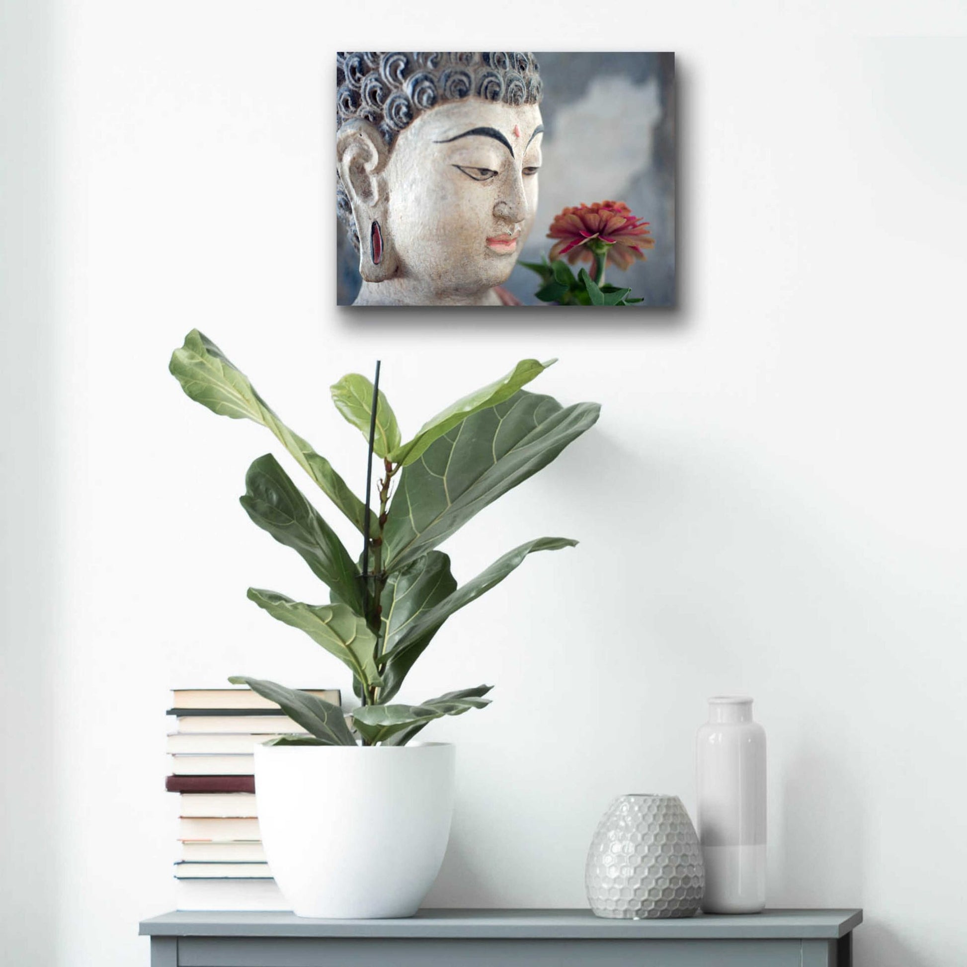 Epic Art 'Buddha Flower' by Elena Ray, Acrylic Glass Wall Art,16x12