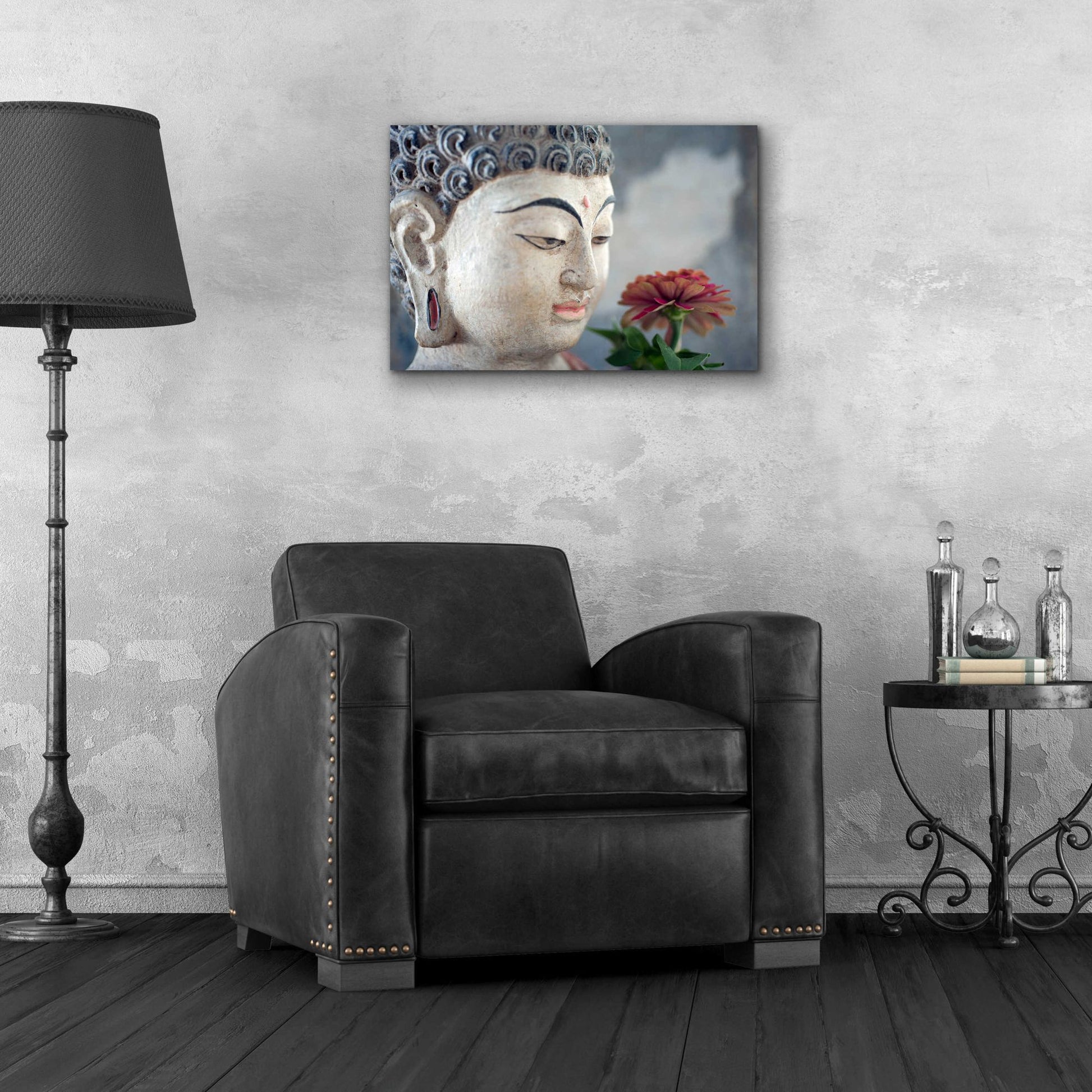 Epic Art 'Buddha Flower' by Elena Ray, Acrylic Glass Wall Art,24x16