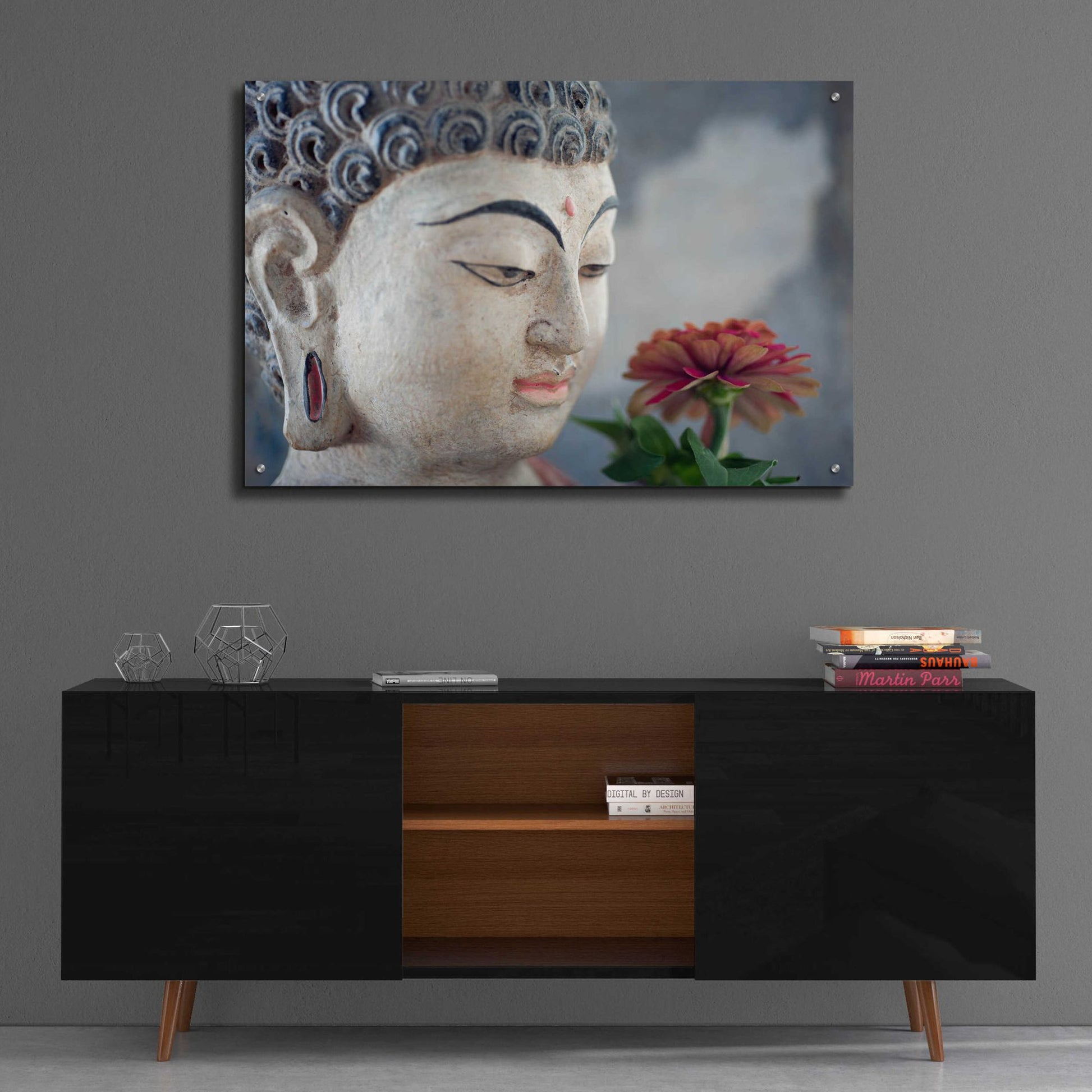 Epic Art 'Buddha Flower' by Elena Ray, Acrylic Glass Wall Art,36x24