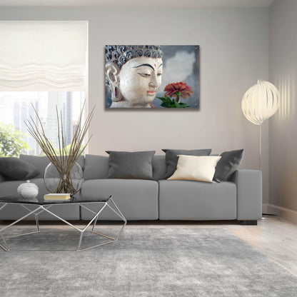 Epic Art 'Buddha Flower' by Elena Ray, Acrylic Glass Wall Art,36x24