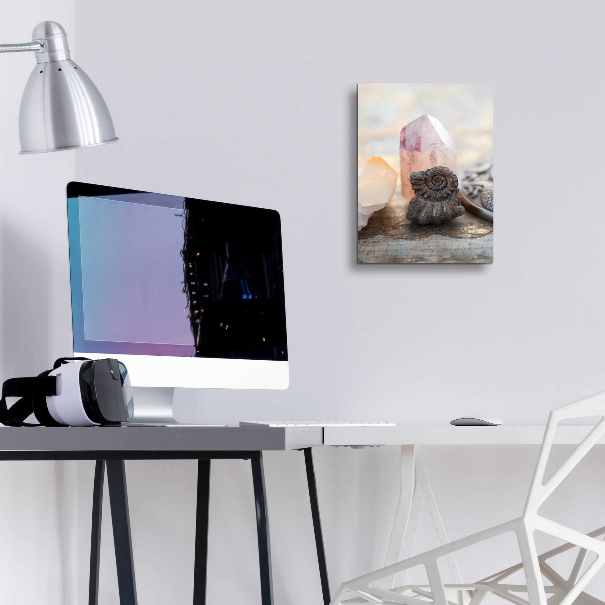 Epic Art 'Crystal and Fossil' by Elena Ray, Acrylic Glass Wall Art,12x16