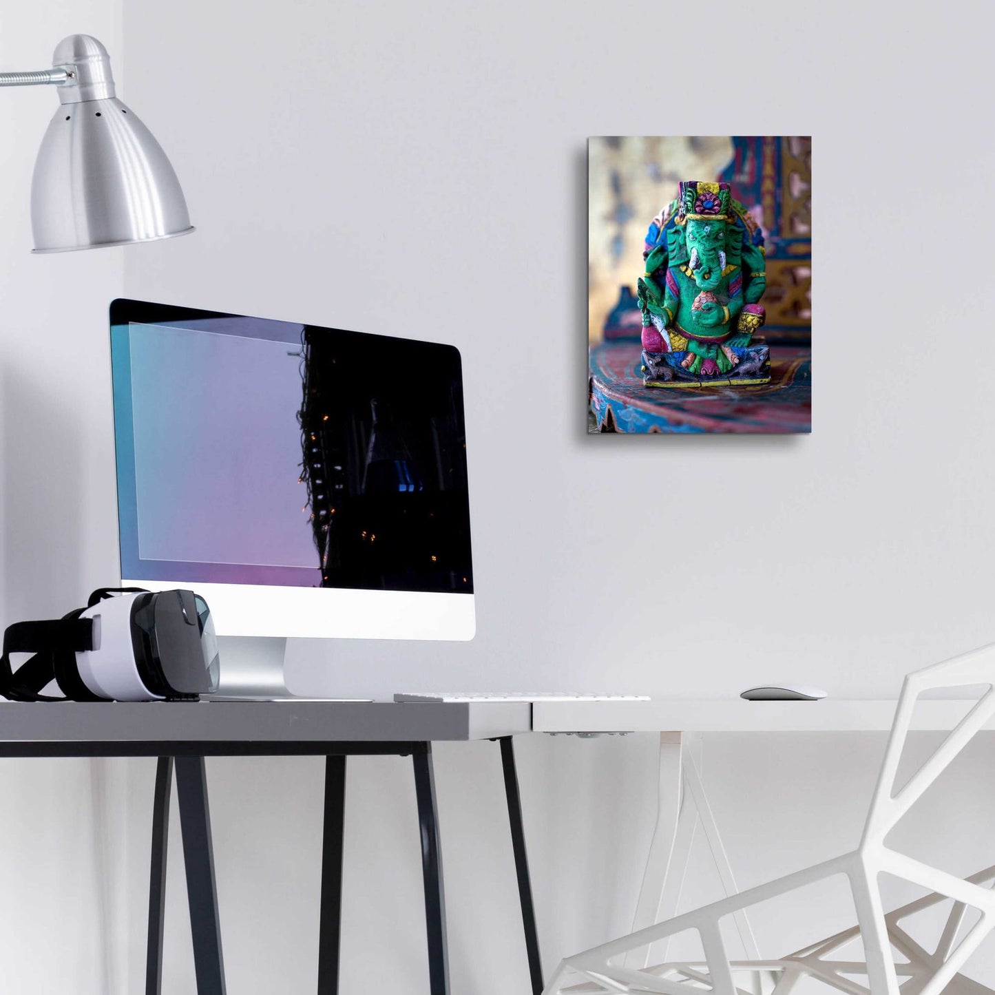 Epic Art 'Ganesha Yoga Altar' by Elena Ray, Acrylic Glass Wall Art,12x16