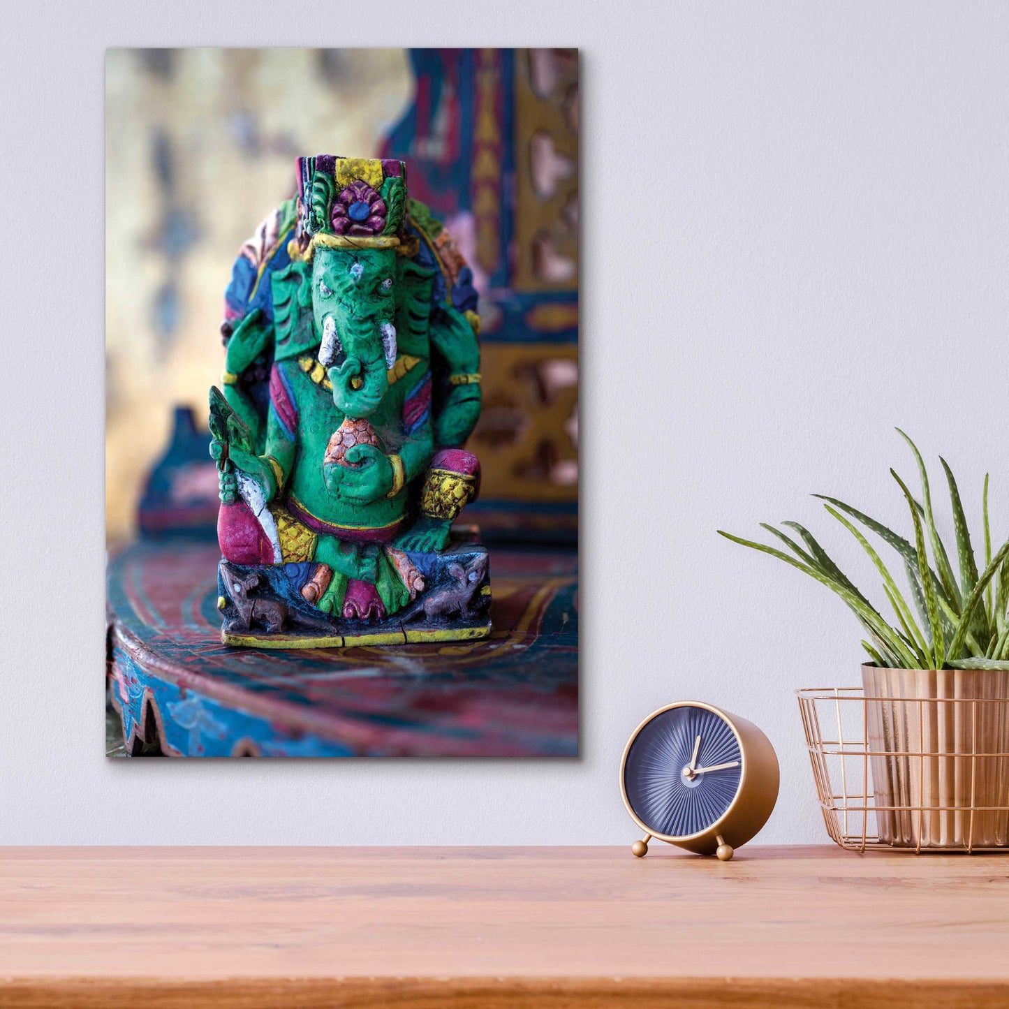 Epic Art 'Ganesha Yoga Altar' by Elena Ray, Acrylic Glass Wall Art,12x16