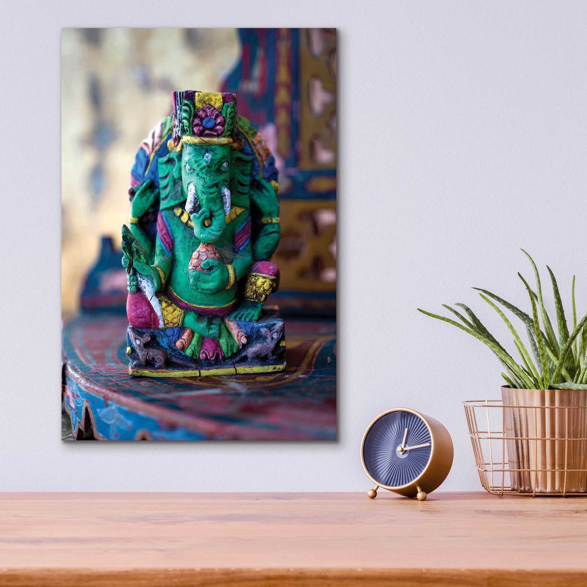 Epic Art 'Ganesha Yoga Altar' by Elena Ray, Acrylic Glass Wall Art,12x16