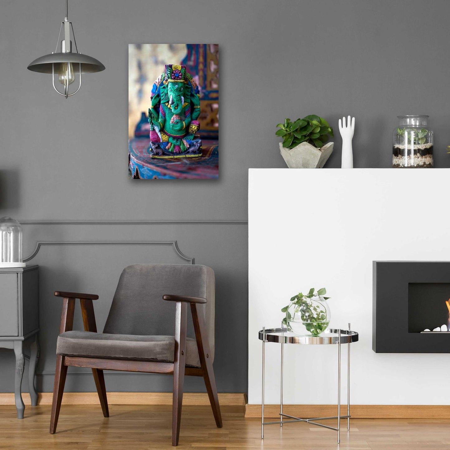 Epic Art 'Ganesha Yoga Altar' by Elena Ray, Acrylic Glass Wall Art,16x24