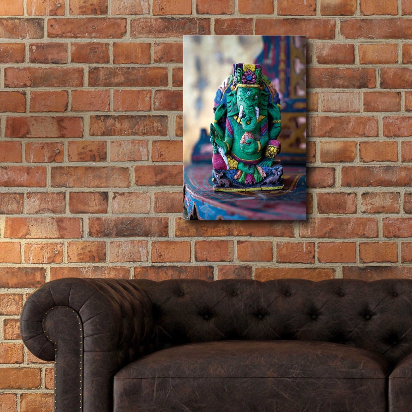 Epic Art 'Ganesha Yoga Altar' by Elena Ray, Acrylic Glass Wall Art,16x24