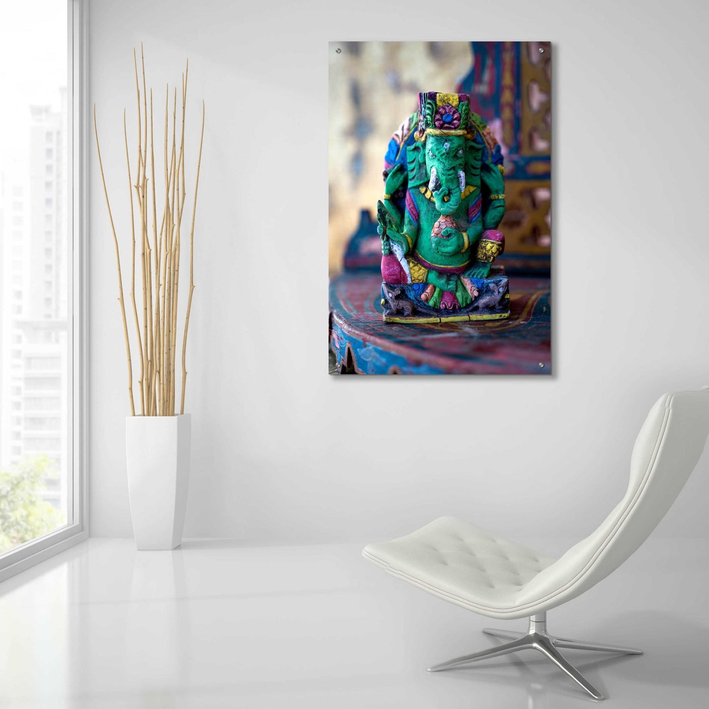 Epic Art 'Ganesha Yoga Altar' by Elena Ray, Acrylic Glass Wall Art,24x36