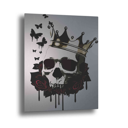 Epic Art "El Rey De La Muerte" by Nicklas Gustafsson, on Brushed Aluminum