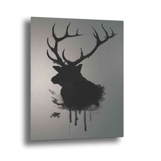 Epic Art "Elk" by Nicklas Gustafsson, on Brushed Aluminum