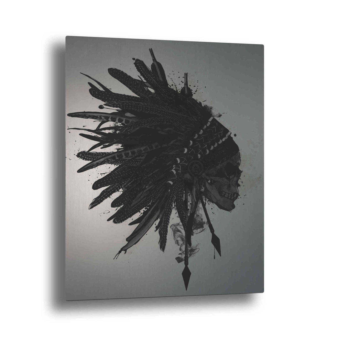 Epic Art "Warbonnet Skull" by Nicklas Gustafsson, on Brushed Aluminum