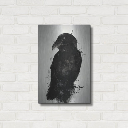 Epic Art "The Raven" by Nicklas Gustafsson, on Brushed Aluminum,16 x 24