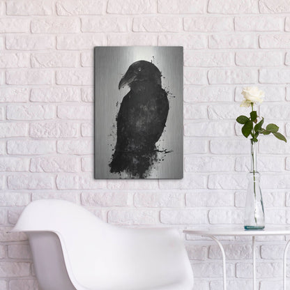 Epic Art "The Raven" by Nicklas Gustafsson, on Brushed Aluminum,16 x 24