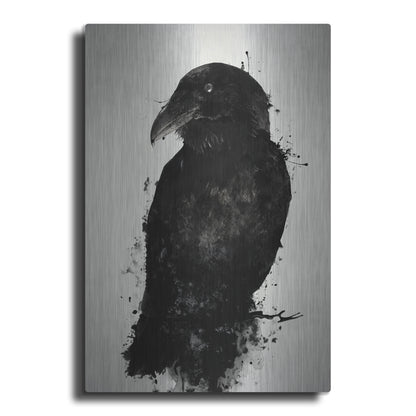 Epic Art "The Raven" by Nicklas Gustafsson, on Brushed Aluminum