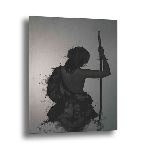 Epic Art "Female Samurai-Onna Bugeisha" by Nicklas Gustafsson, on Brushed Aluminum