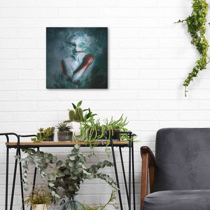 Luxe Metal Art '(Blooming) Protection' by Mario Sanchez Nevado, Metal Wall Art,12x12