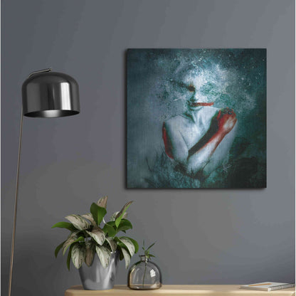 Luxe Metal Art '(Blooming) Protection' by Mario Sanchez Nevado, Metal Wall Art,24x24