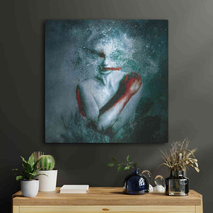 Luxe Metal Art '(Blooming) Protection' by Mario Sanchez Nevado, Metal Wall Art,24x24