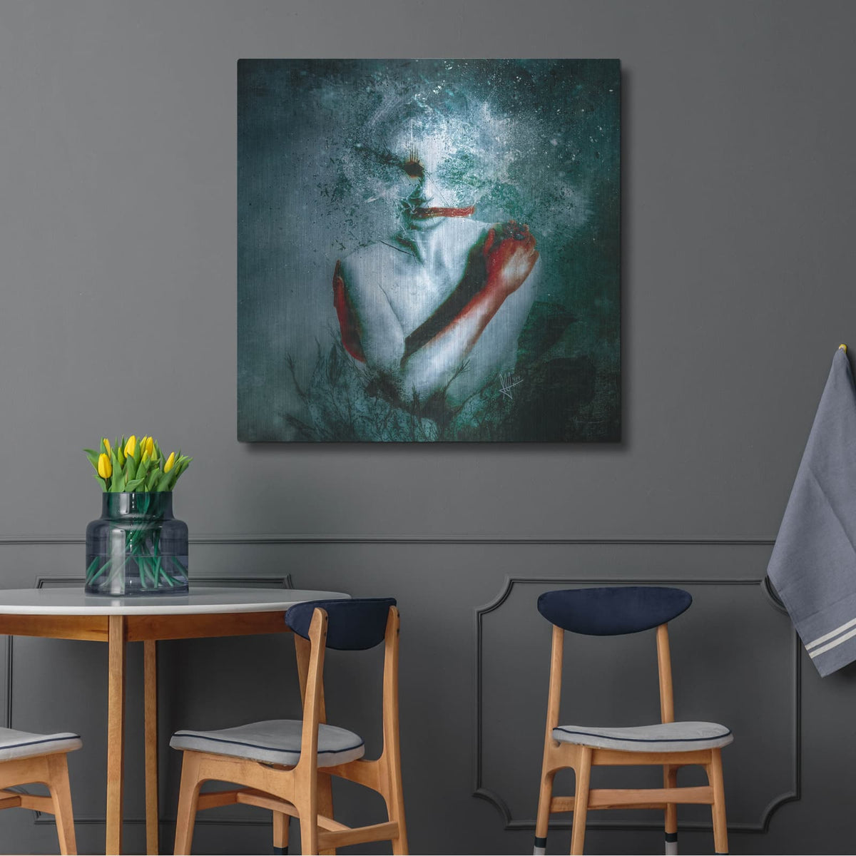 '(Blooming) Protection' by Mario Sanchez Nevado – Metal Wall Art, 36x36 room view