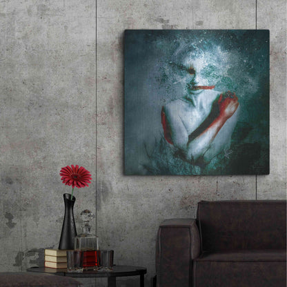 Luxe Metal Art '(Blooming) Protection' by Mario Sanchez Nevado, Metal Wall Art,36x36