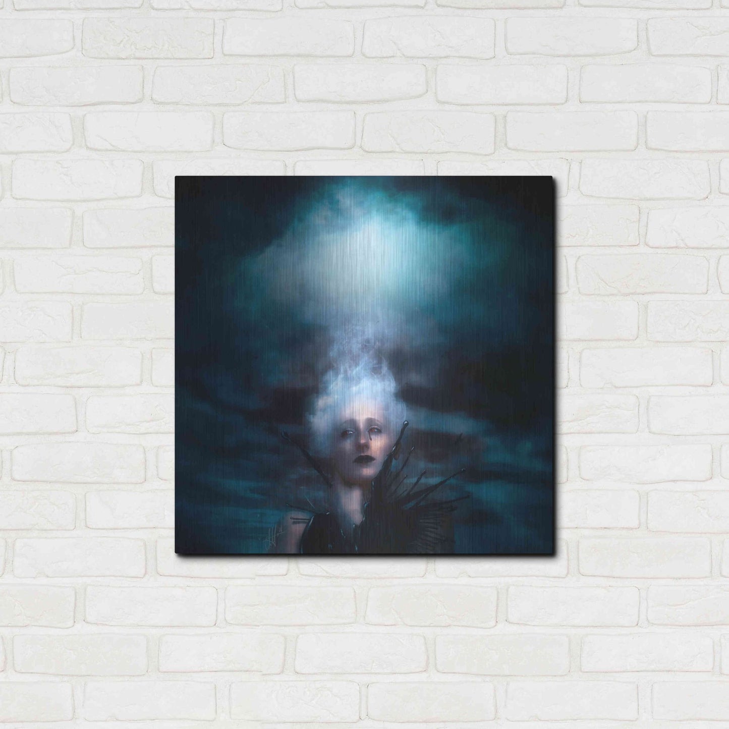 Luxe Metal Art 'A Natural Disaster' by Mario Sanchez Nevado, Metal Wall Art,24x24