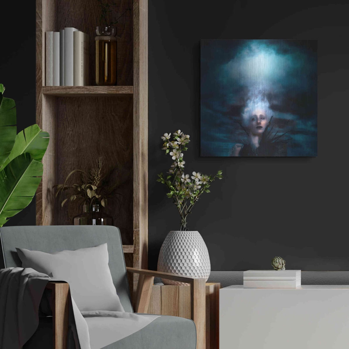 'A Natural Disaster' by Mario Sanchez Nevado – Metal Wall Art, 24x24 room view