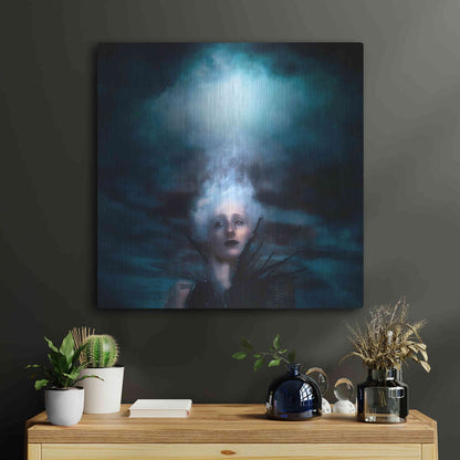 Luxe Metal Art 'A Natural Disaster' by Mario Sanchez Nevado, Metal Wall Art,24x24