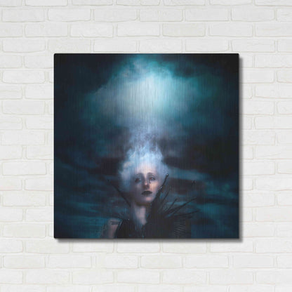 Luxe Metal Art 'A Natural Disaster' by Mario Sanchez Nevado, Metal Wall Art,36x36