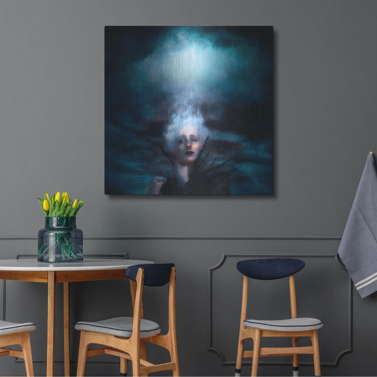 'A Natural Disaster' by Mario Sanchez Nevado – Metal Wall Art, 36x36 room view