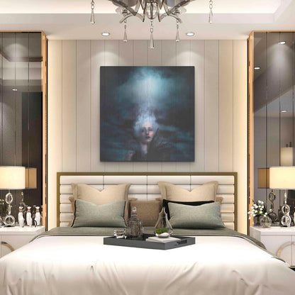 Luxe Metal Art 'A Natural Disaster' by Mario Sanchez Nevado, Metal Wall Art,36x36