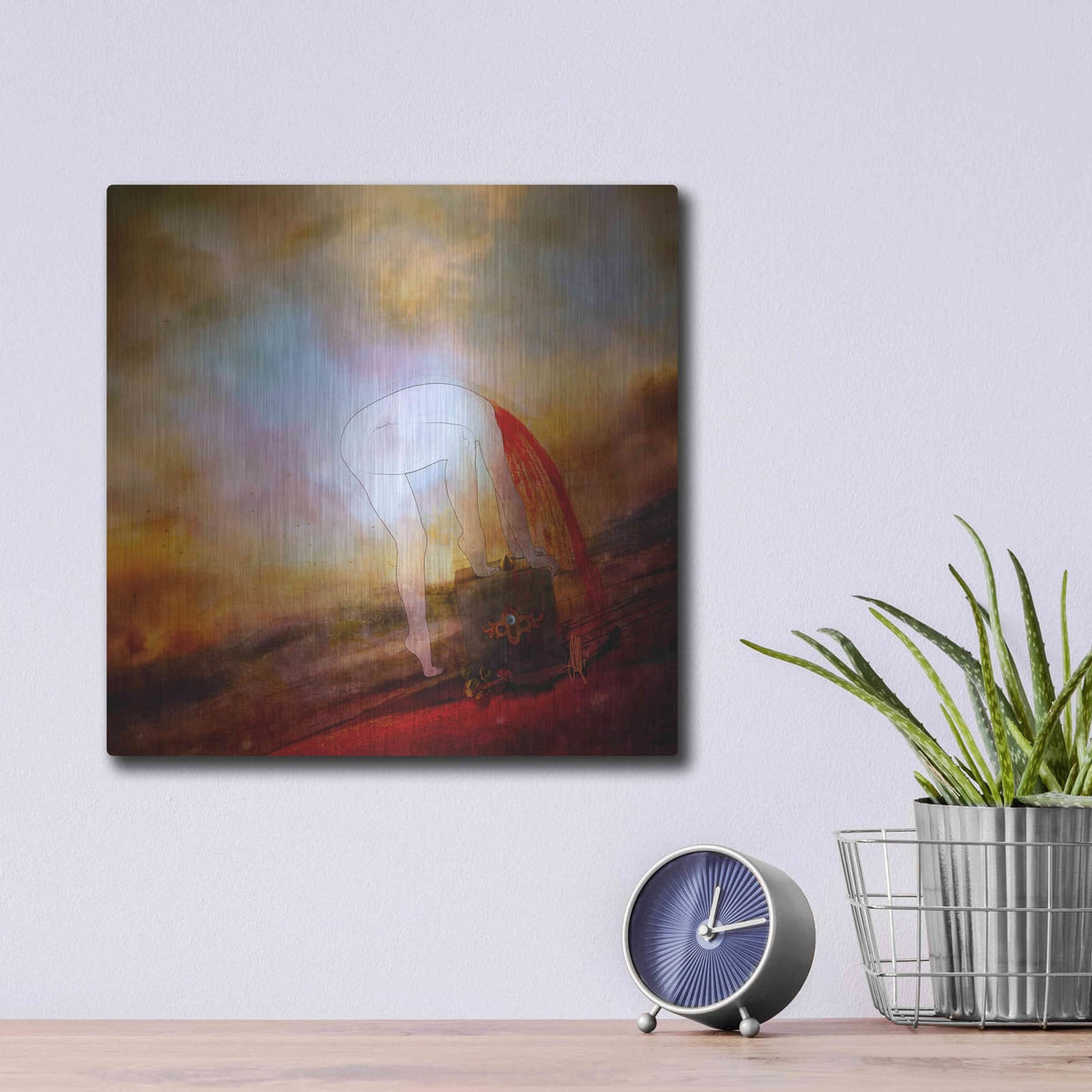 'Caer' by Mario Sanchez Nevado – Metal Wall Art, 12x12 room view