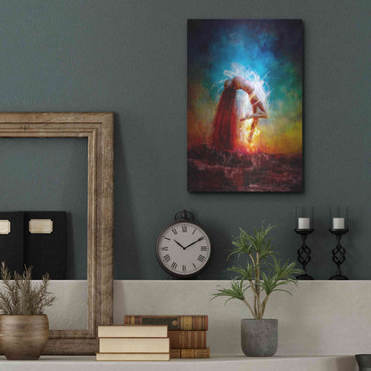 Luxe Metal Art 'Electricity' by Mario Sanchez Nevado, Metal Wall Art,12x16