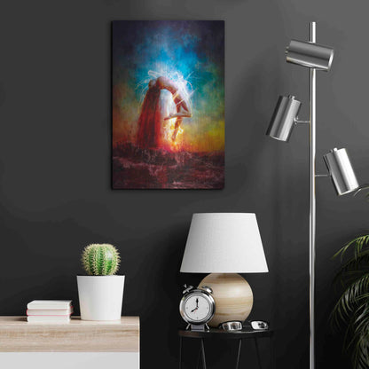 Luxe Metal Art 'Electricity' by Mario Sanchez Nevado, Metal Wall Art,16x24